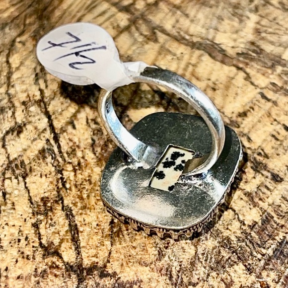 Dalmation Jasper Ring Size 7 1/2 - Picture 5 of 6